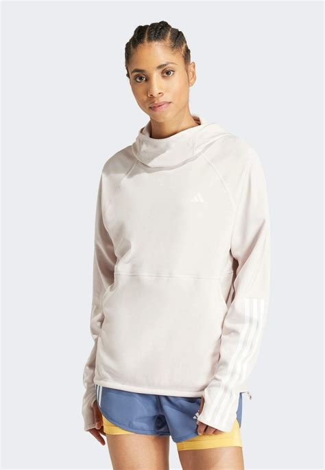 adidas Sportswear – Kapuzenpullover in Altrosa mit mittigem 